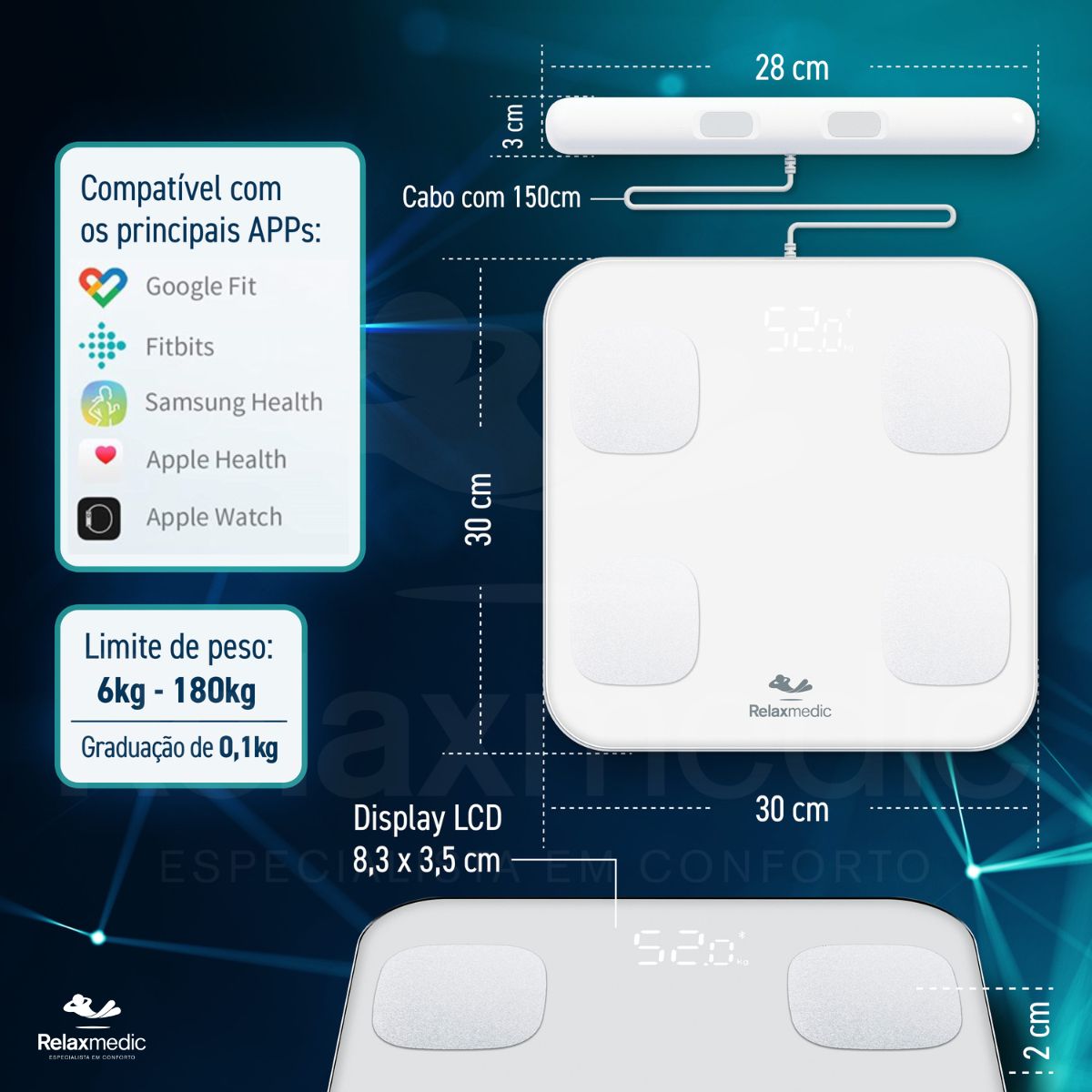 Balança de Bioimpedância Digital