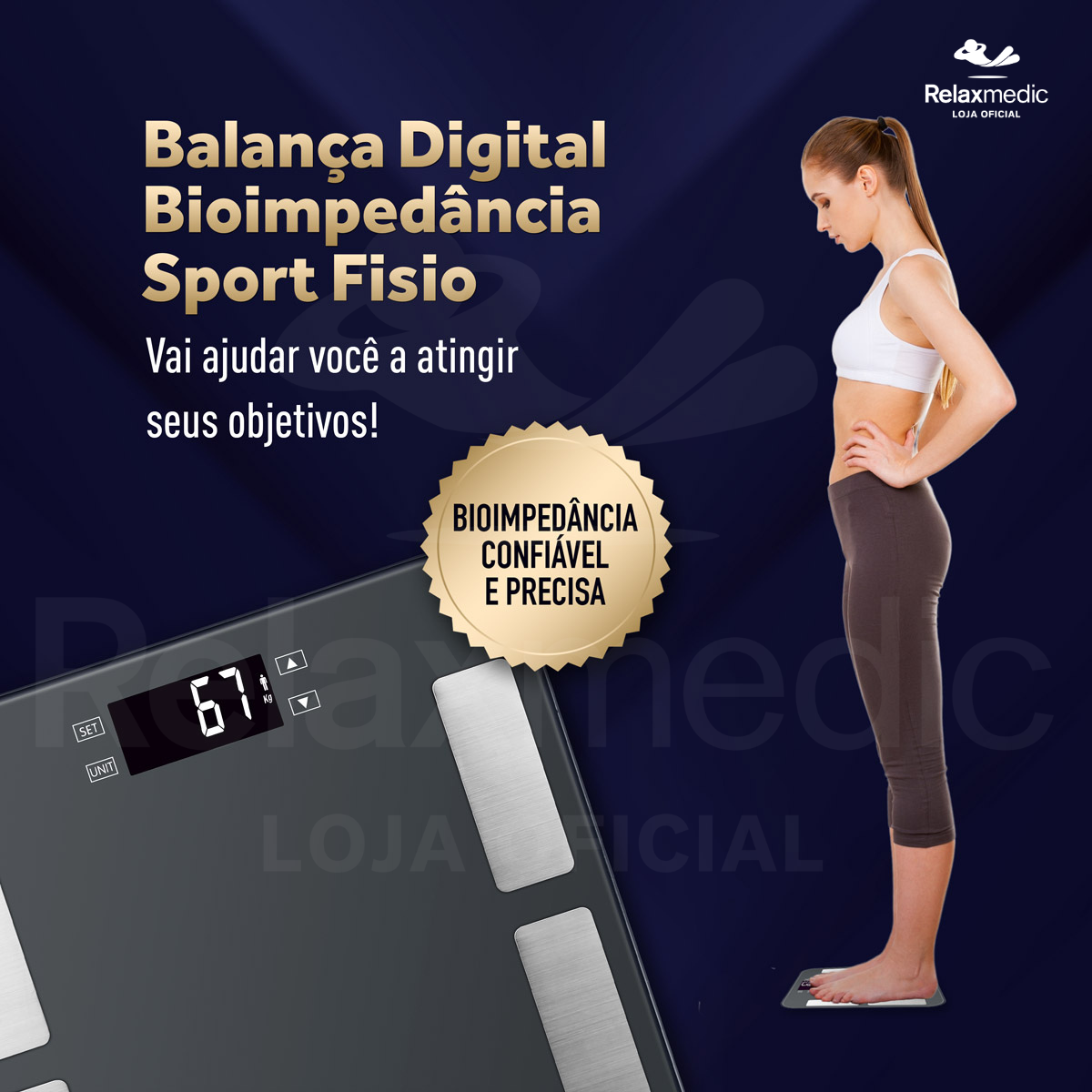Balança de Bioimpedância Digital Fisio Sport