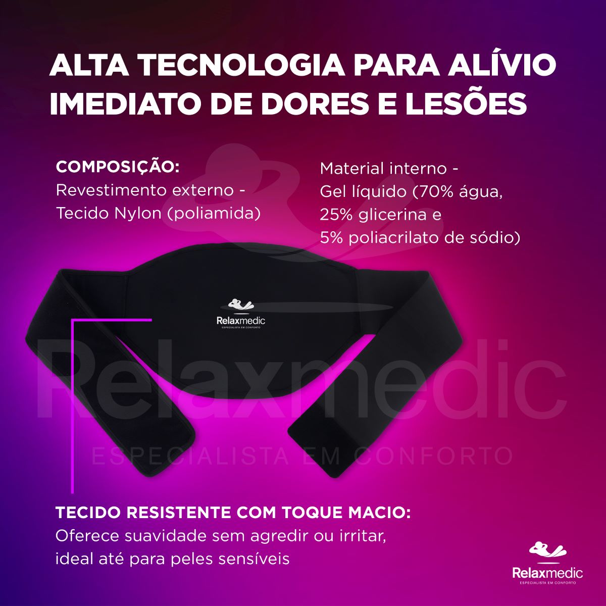 Bolsa Térmica Gel Costa Preta
