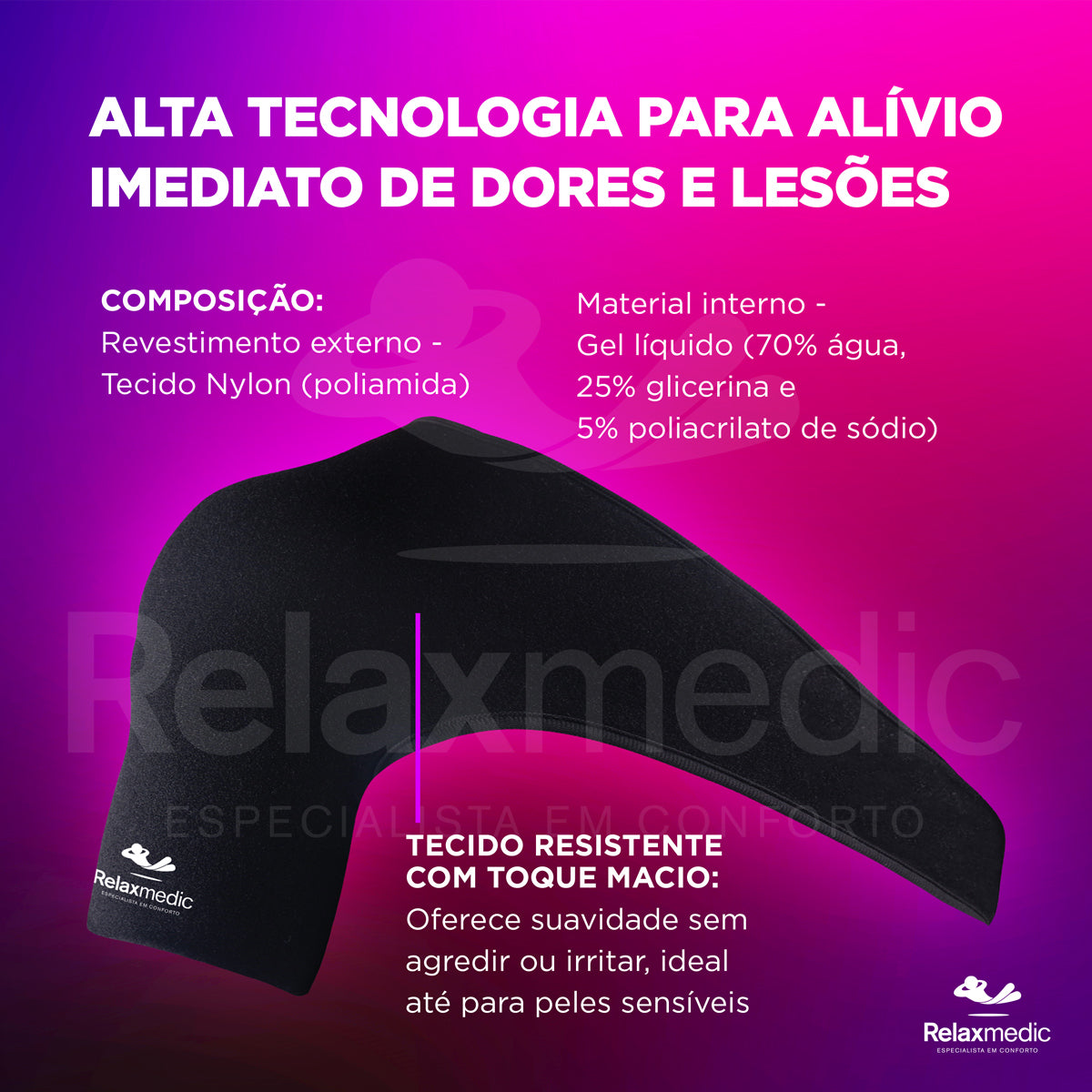 Bolsa Térmica Gel Ombro Preta