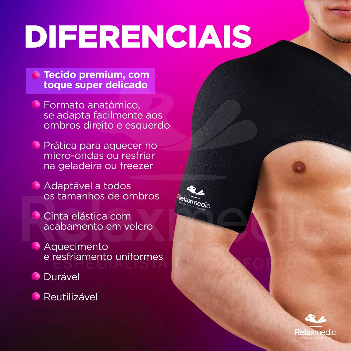 Bolsa Térmica Gel Ombro Preta