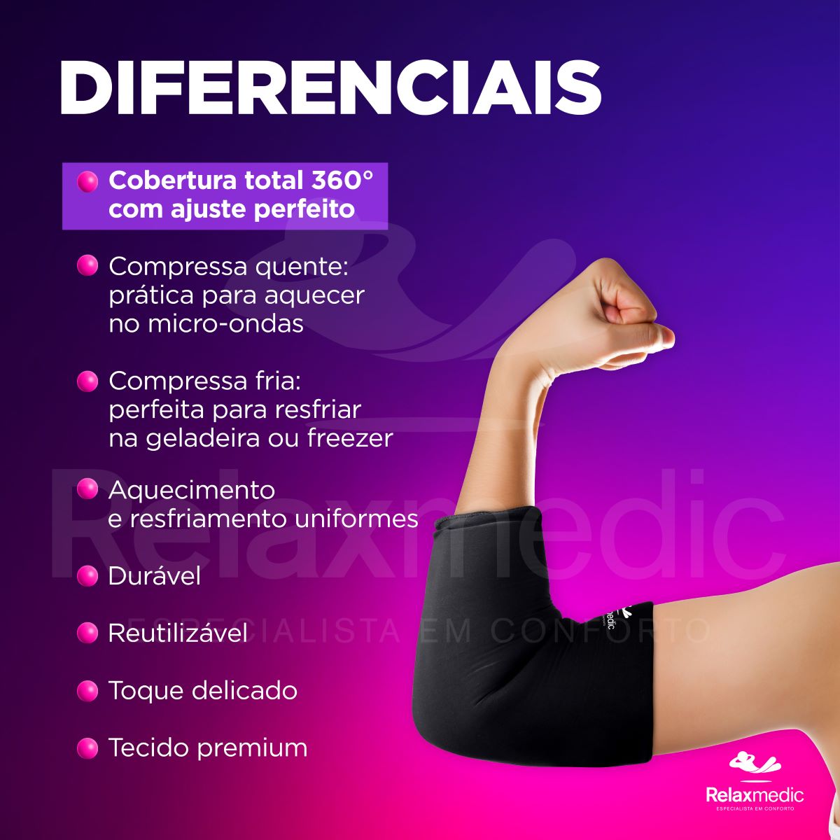 Bolsa Térmica Gel Multifuncional P Preta