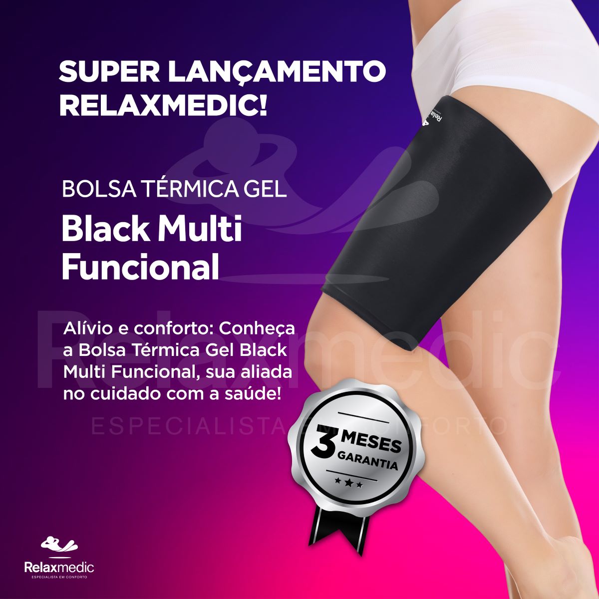 Bolsa Térmica Gel Multifuncional P Preta