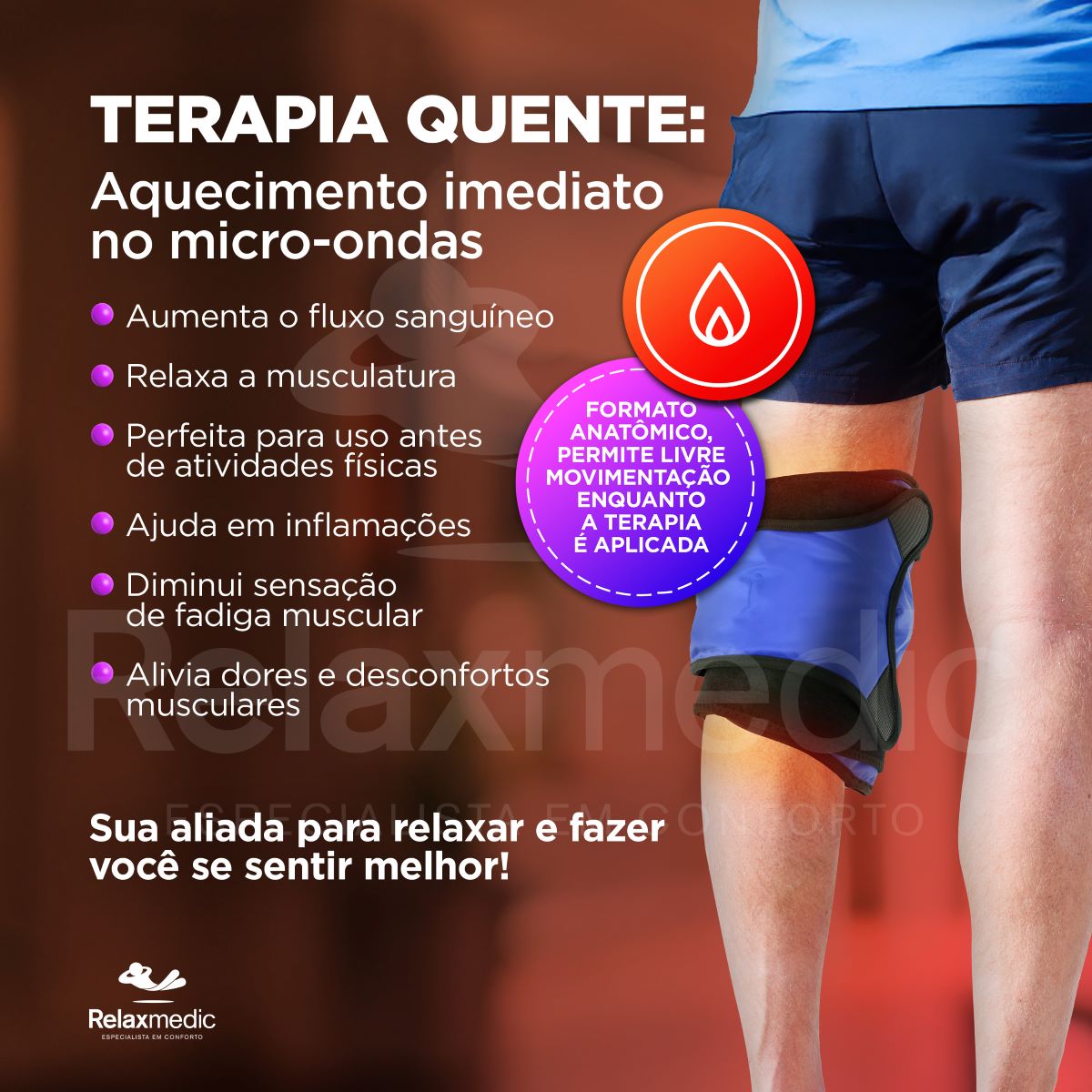 Bolsa Térmica Gel Full Joelho Azul