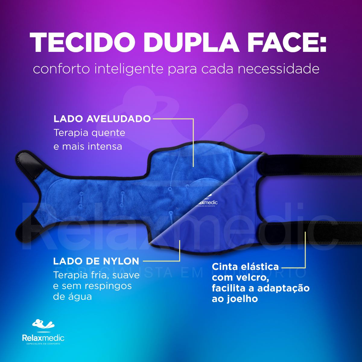 Bolsa Térmica Gel Full Joelho Azul