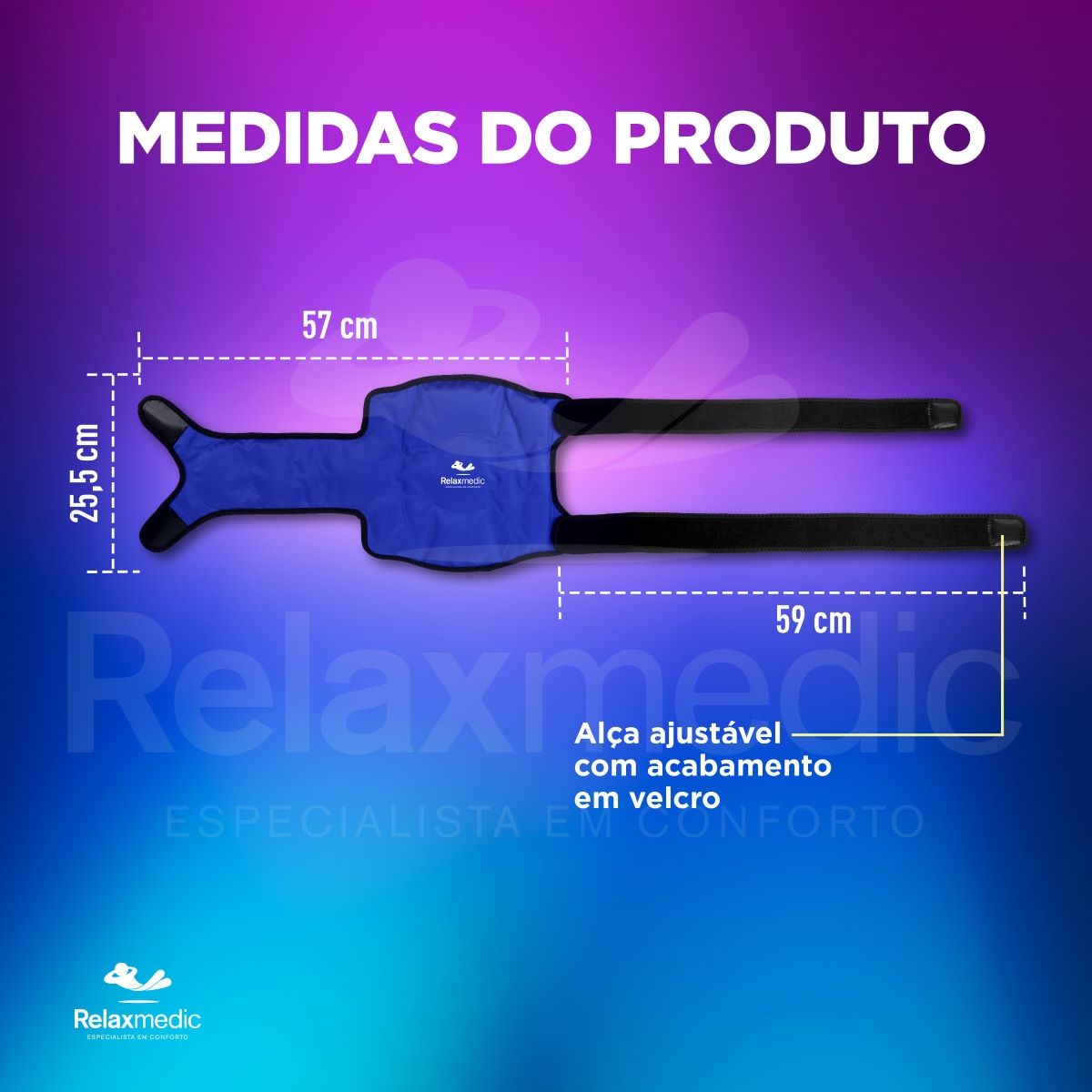 Bolsa Térmica Gel Full Joelho Azul