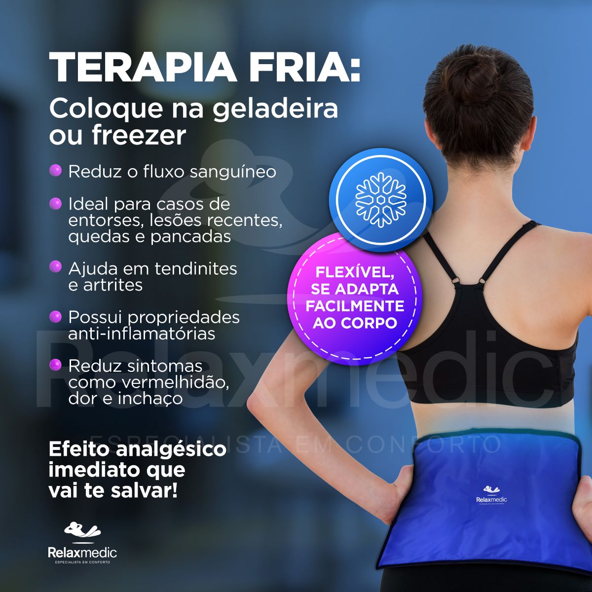 Bolsa Térmica Gel Mat Azul