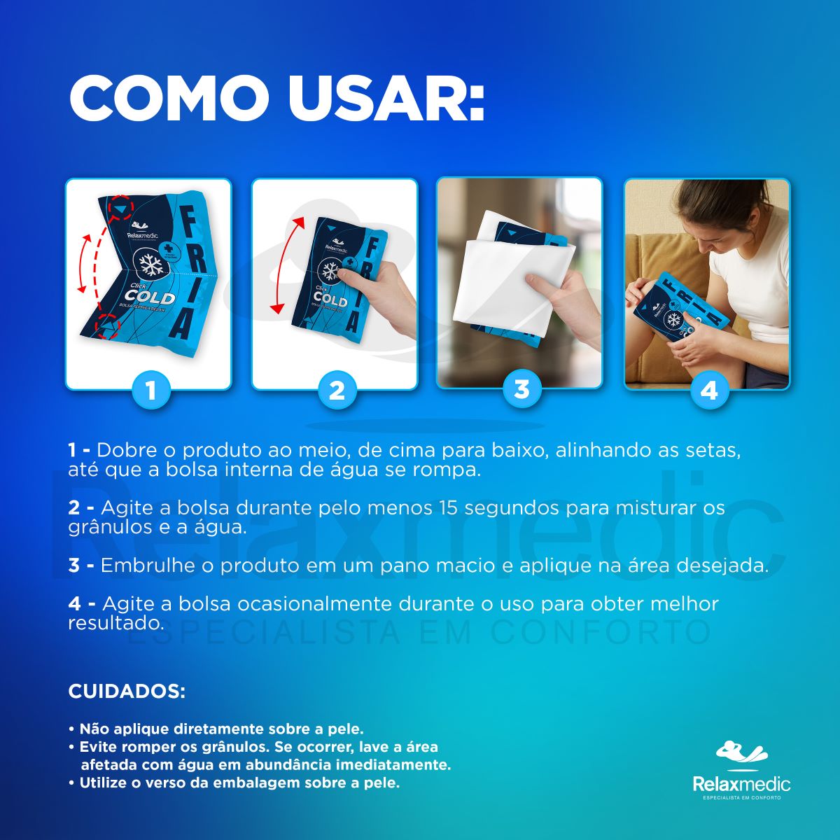 Bolsa Térmica Gel Click Cold Azul