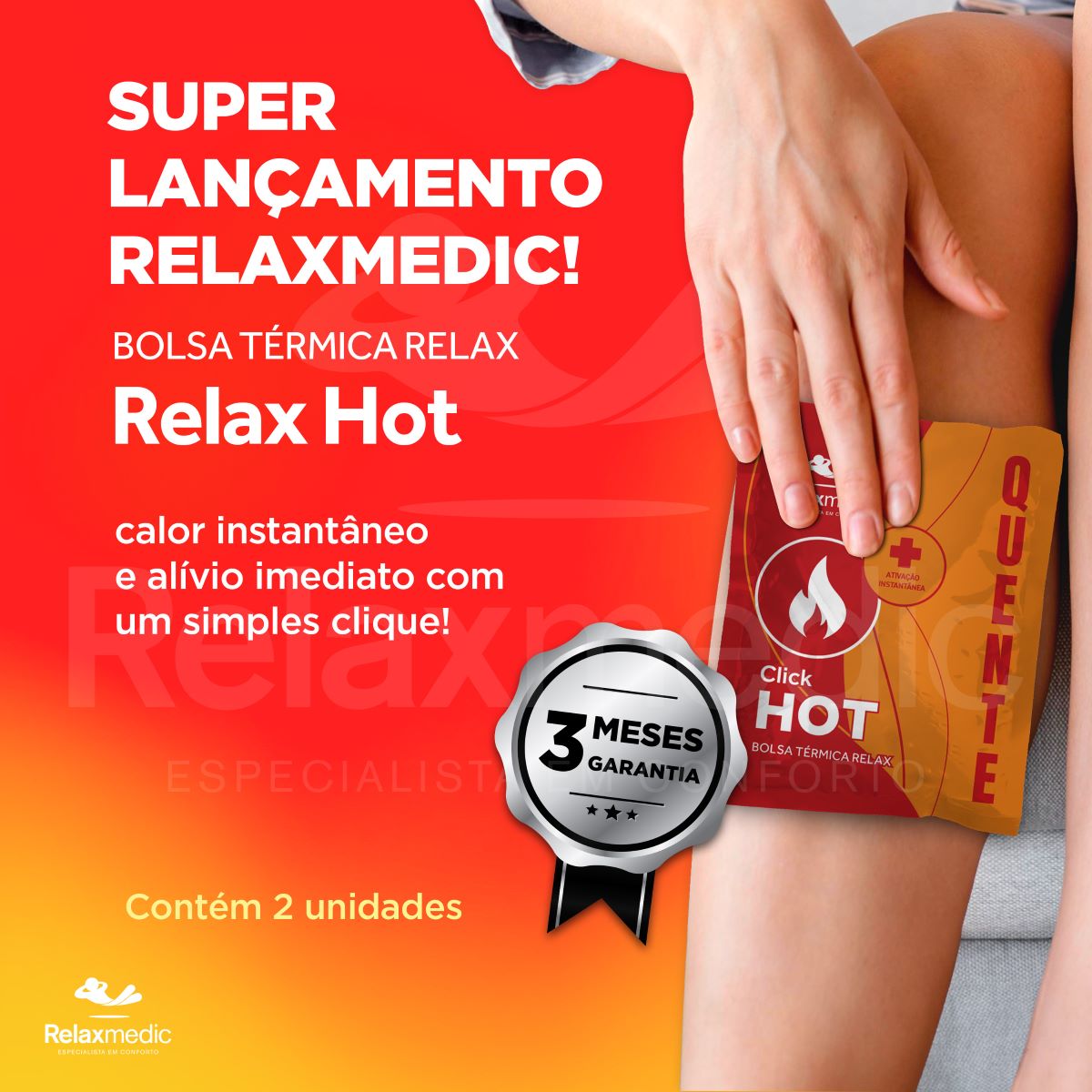 Bolsa Térmica Gel Click Hot Laranja