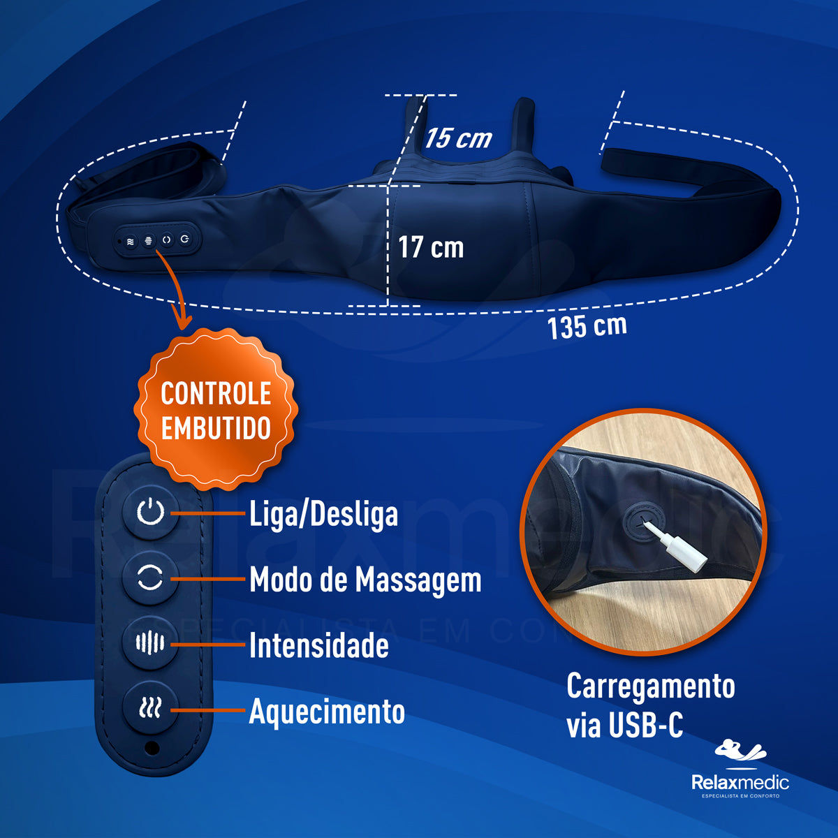 Massageador Pescoço Blue 6D
