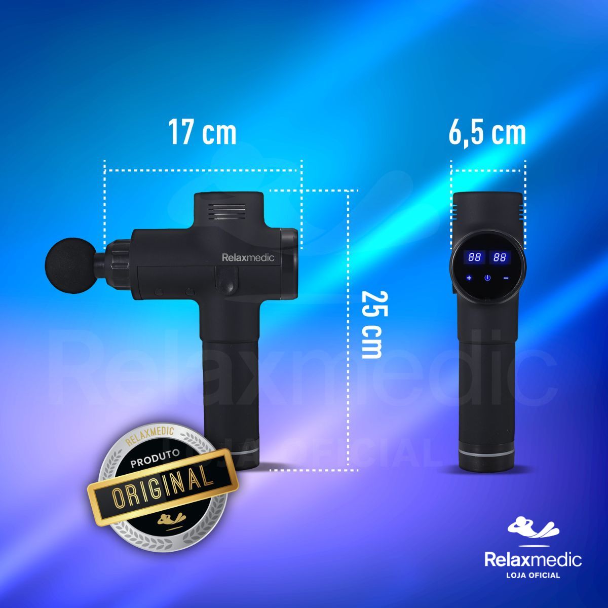 Pistola Massageadora Profissional Deep Therapy Cinza