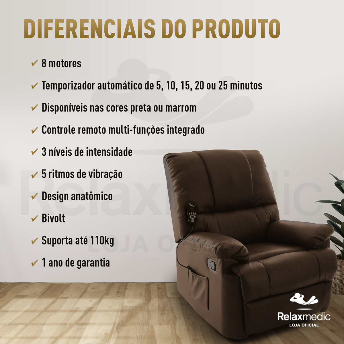 Poltrona do Papai Massageadora Reclinável
