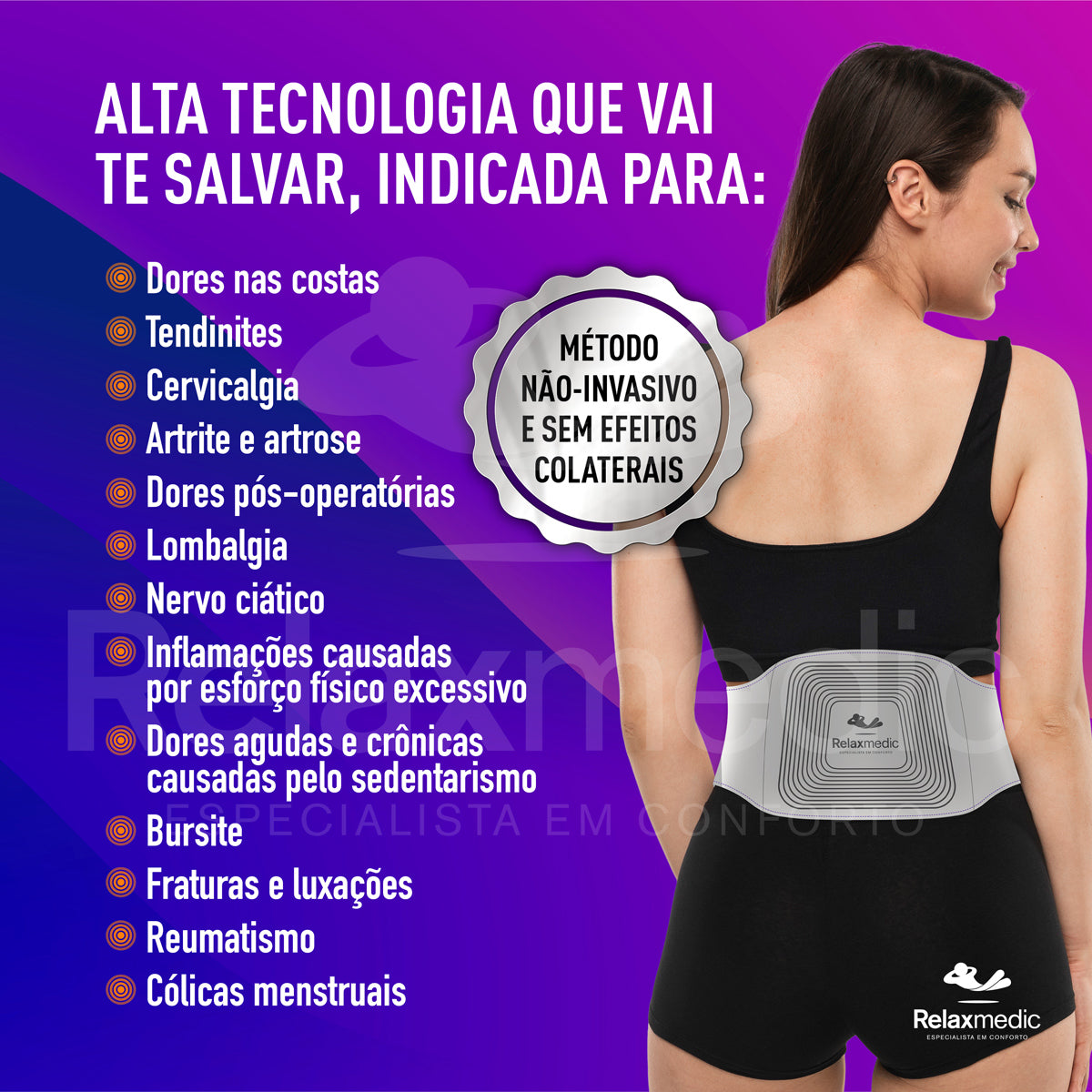 Eletroestimulador Fisio Tens Costas