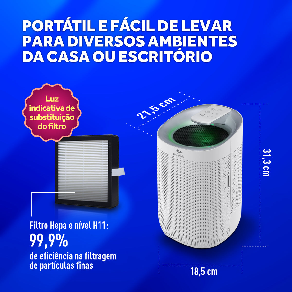 Desumidificador e Purificador de Ar Q9