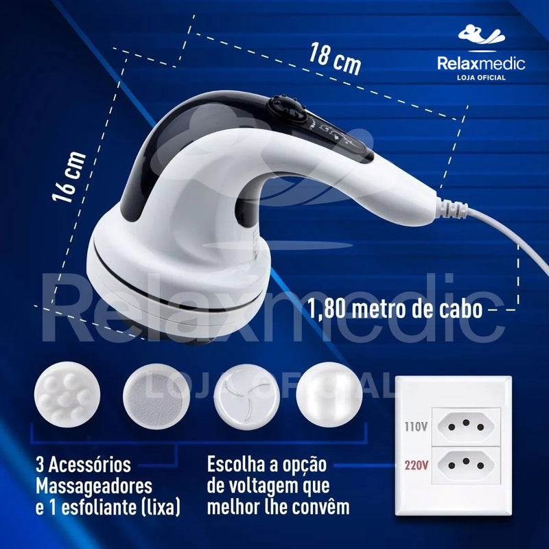 Massageador Elétrico Orbital 2600 Rotações 127V - Relaxmedic