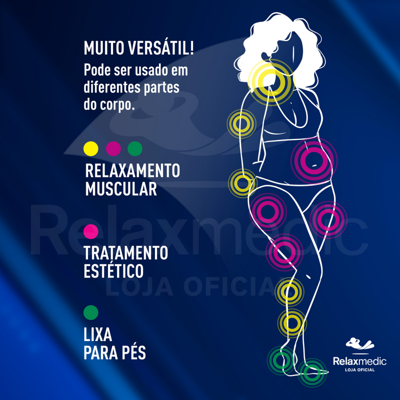 Massageador Elétrico Orbital 2600 Rotações 127V - Relaxmedic