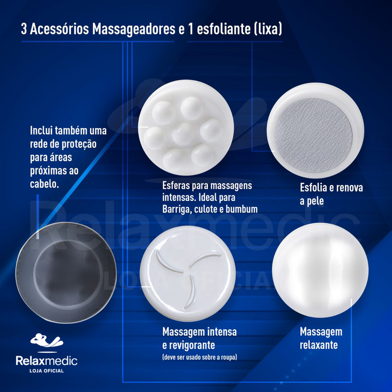 Massageador Elétrico Orbital 2600 Rotações 127V - Relaxmedic
