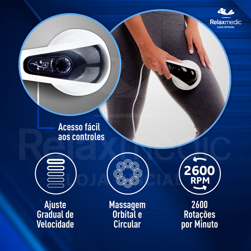 Massageador Elétrico Orbital 2600 Rotações 127V - Relaxmedic